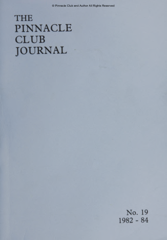 The Pinnacle Club Journal No.-19 1982-1984 cover